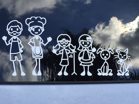 Stickers famille voiture