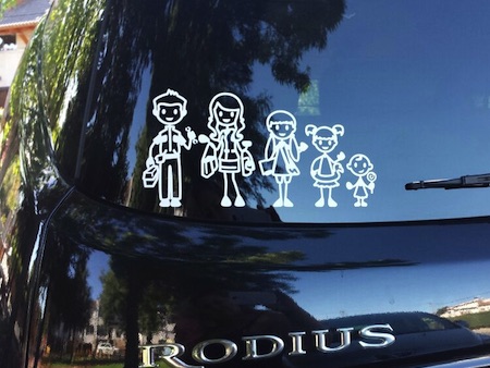 Les stickers voiture famille sont faits uniquement pour cette famille