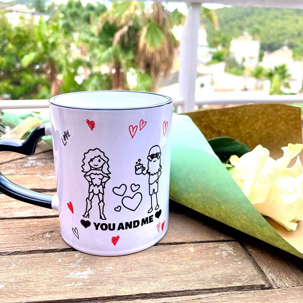 Un cadeau plein d'amour ! une tasse personnalisée pour votre femme ou votre homme !